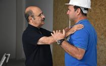 Nikolaos Zamboglou at the construction site of the German Oncology Center.