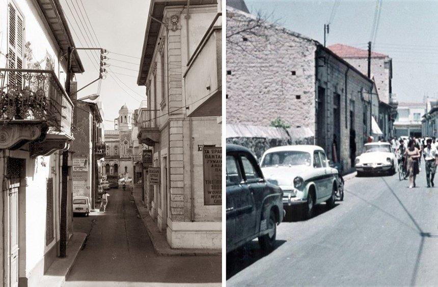 Από την οδό Σαριπόλου, με θέα προς τον νότο και τον βορρά, αντίστοιχα.