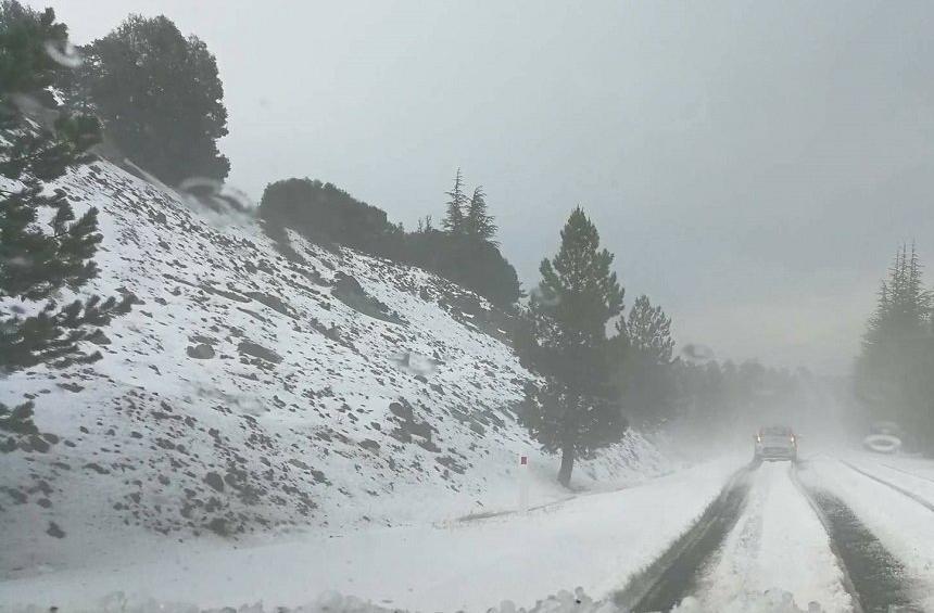 PHOTOS + VIDEO: Το καλοκαίρι έγινε χειμώνας μέσα σε λίγα λεπτά, στην ορεινή Λεμεσό!