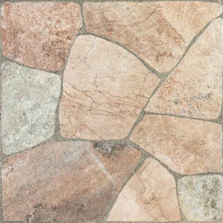 Elba Rodeno 44x44. Porcelain floor tile with stone look design and mat finish. Ideal for exterior spaces.