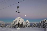 VIDEO: The full moon rose in a purple sky at the snowy Troodos