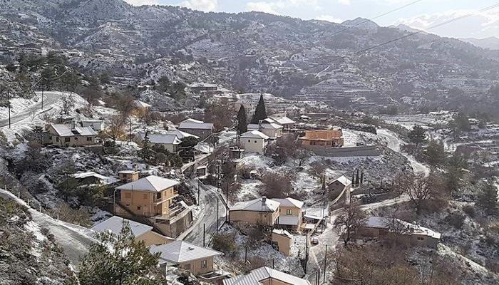 PHOTOS + VIDEO: Plenty of water in the rivers and snow in Limassol's villages!