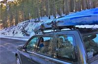 PHOTOS: Indeed, they went for a trip on the snowy Troodos with a canoe!