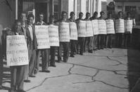 Workers on protest in 1948.