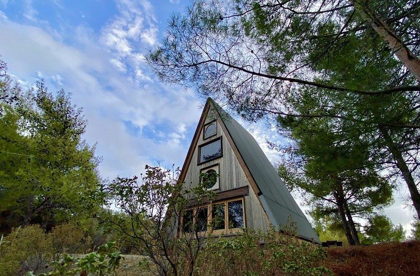 The triangular little house hidden in the forest of the Limassol mountains!