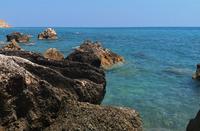 Nudist beach at Pissouri