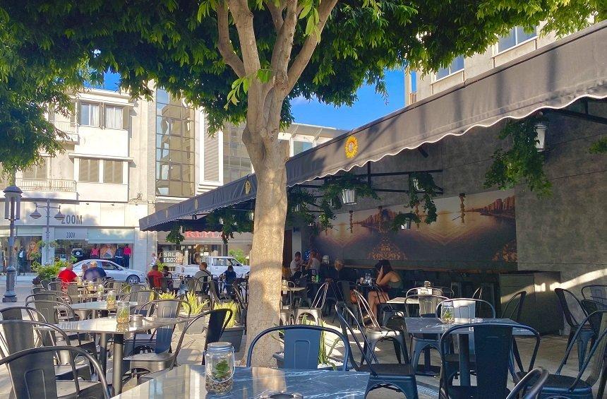 High Point: The old kiosk on Anexertasias' Street, has been transformed into a modern café!