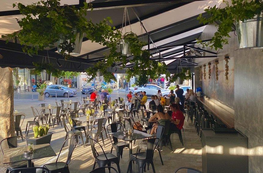 High Point: The old kiosk on Anexertasias' Street, has been transformed into a modern café!