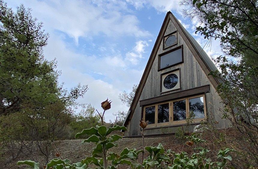 The triangular little house hidden in the forest of the Limassol mountains!