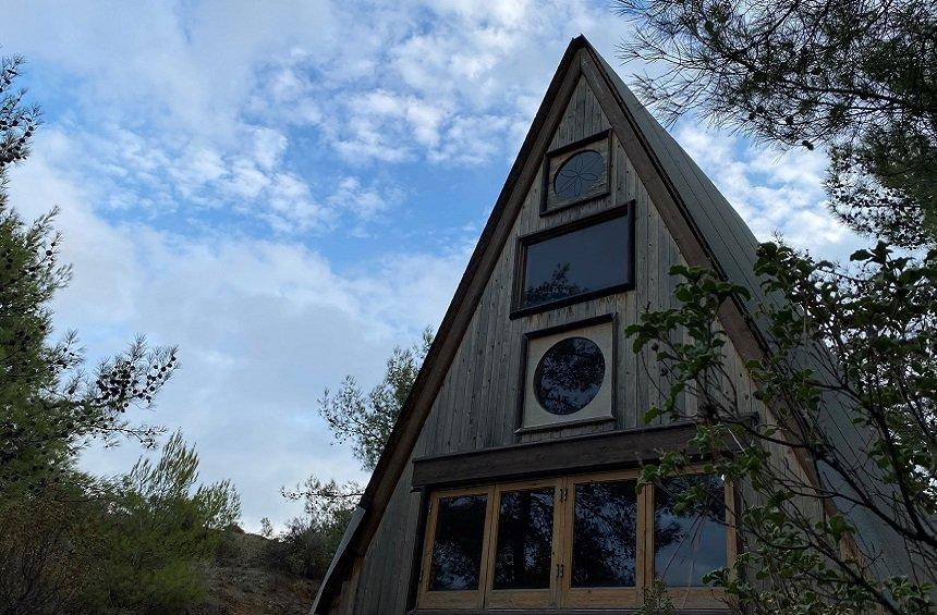 The triangular little house hidden in the forest of the Limassol mountains!