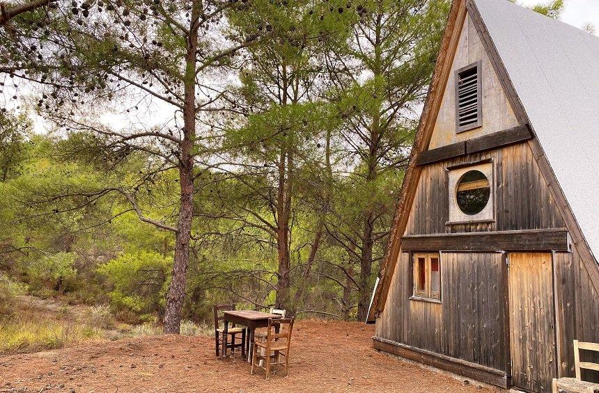 The triangular little house hidden in the forest of the Limassol mountains!