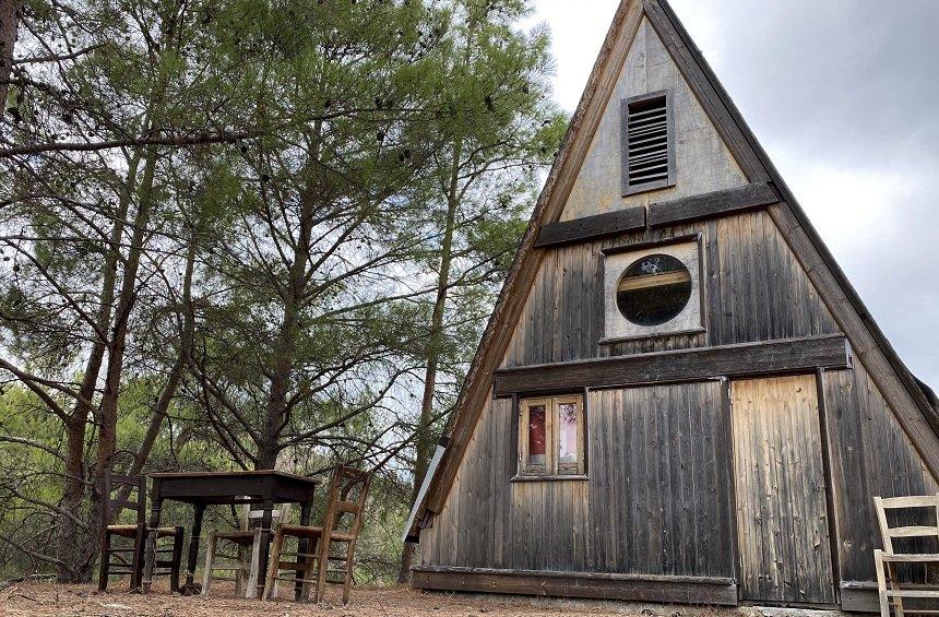 The triangular little house hidden in the forest of the Limassol mountains!