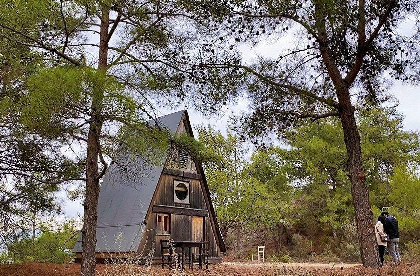 The triangular little house hidden in the forest of the Limassol mountains!