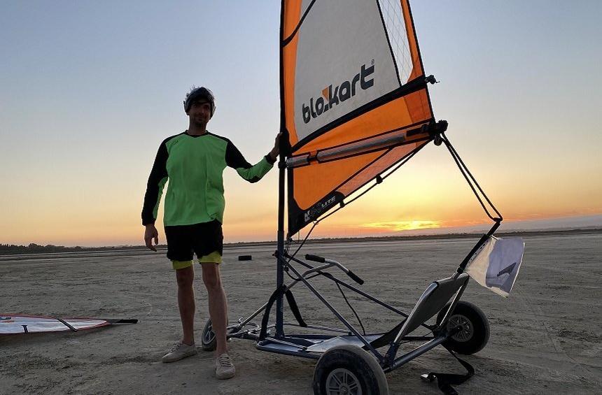 Blokart: The unique experience of 'sailing' on land, in Limassol Akrotiri area!