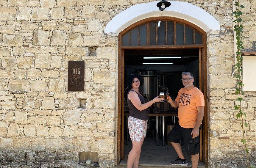 Bes Beer: Kyriakos has set up a small brewery  in his village, with delightful flavors!