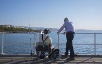 With a view to the sea of the city, where fishermen are regular visitors.