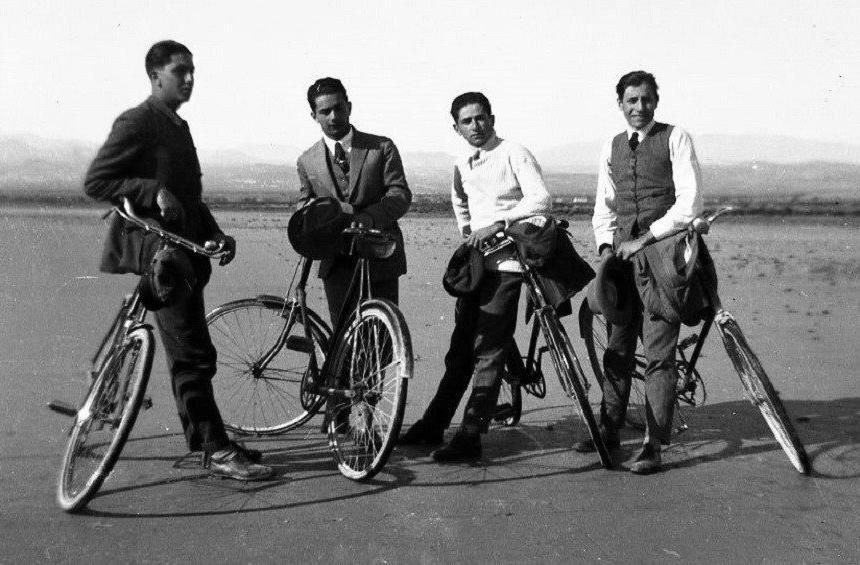 A famous Limassol beach long before the lounges and the beach bars!