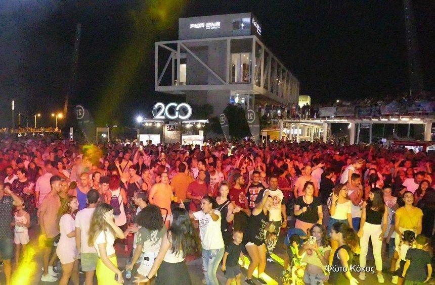 Around 7.000 people at the crazy disco party at the Limassol Old Port!