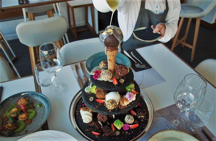 The chocolate tower in Limassol that could even tempt a Saint!