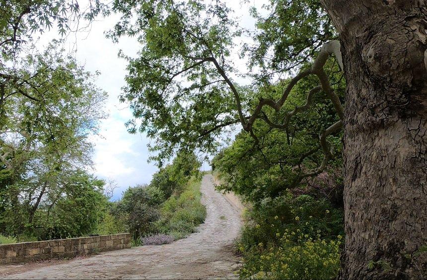 The headwaters at the entrance of the village.