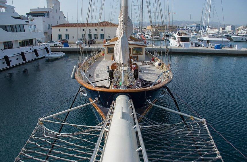 The impressive sailing boat in Limassol, which was reborn from its ashes!