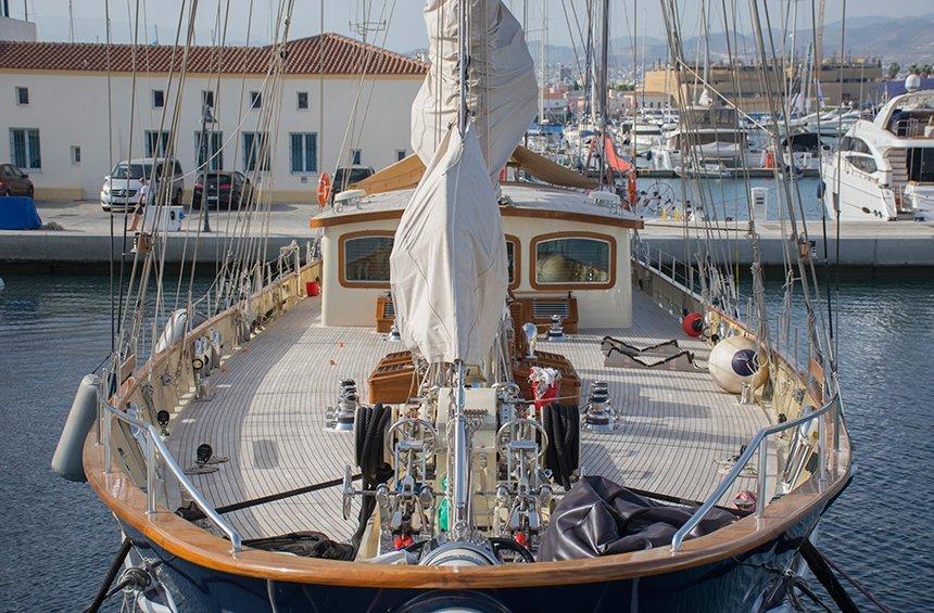 The impressive sailing boat in Limassol, which was reborn from its ashes!