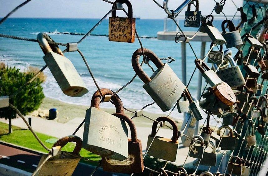 The Limassol bridge with the locks of love!