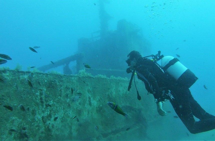 Scuba diving in the Limassol Marine Park