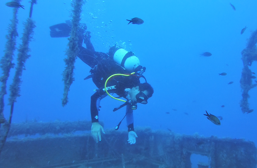 Scuba diving in the Limassol Marine Park