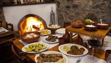 In the winter, a meal is always accompanied by the fireplace, but Giorgos and Nikos make sure that their place has something special to offer in every season.
