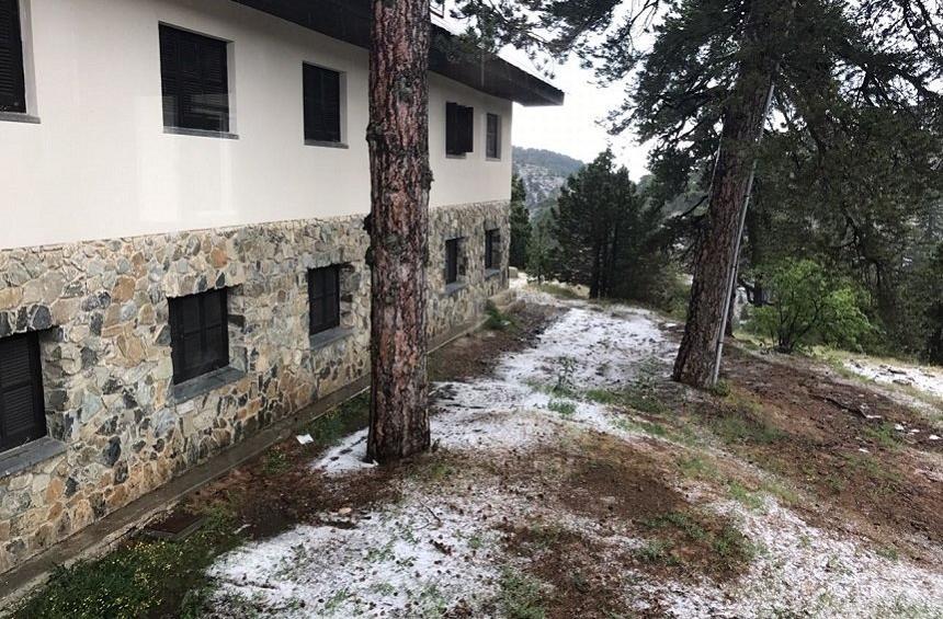 PHOTOS: Indeed, Troodos under a... white siege in the middle of May!