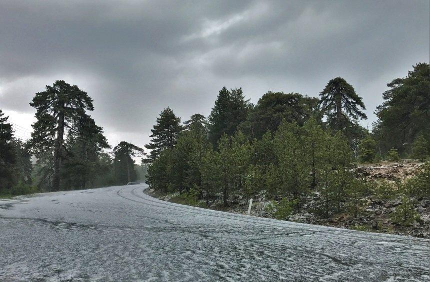 PHOTOS: Indeed, Troodos under a... white siege in the middle of May!