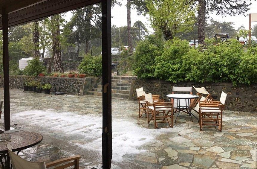 PHOTOS: Indeed, Troodos under a... white siege in the middle of May!