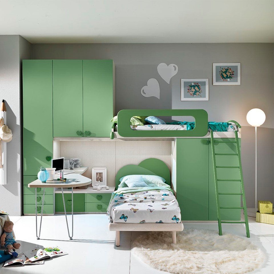 Unique offer!!! Modern bedroom for girls - last item! From €5470 now €1900! Dimensions L.350xH.259xP.58/92