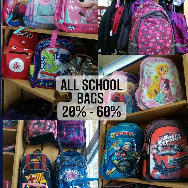 School Bags Stock Clearance! Up to 60% Disc